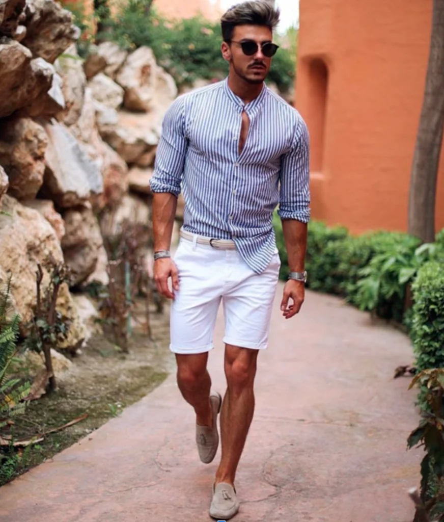 Look masculino para casamento fashion na praia